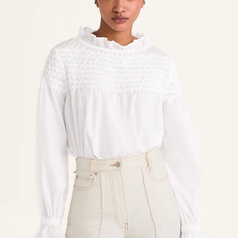 XS Marlette Majorelle Smocked Top